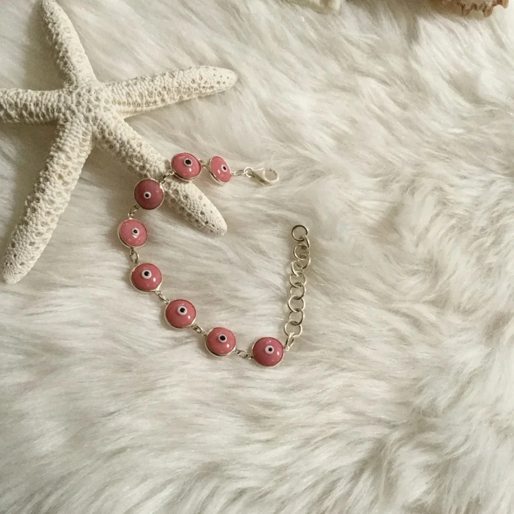 Pink Evil Eye Bracelet - Unbranded Womens Charm Bracelet